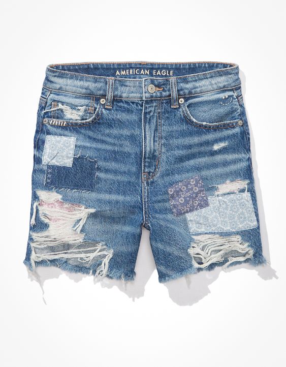 Denim Highest Waist Baggy Short
