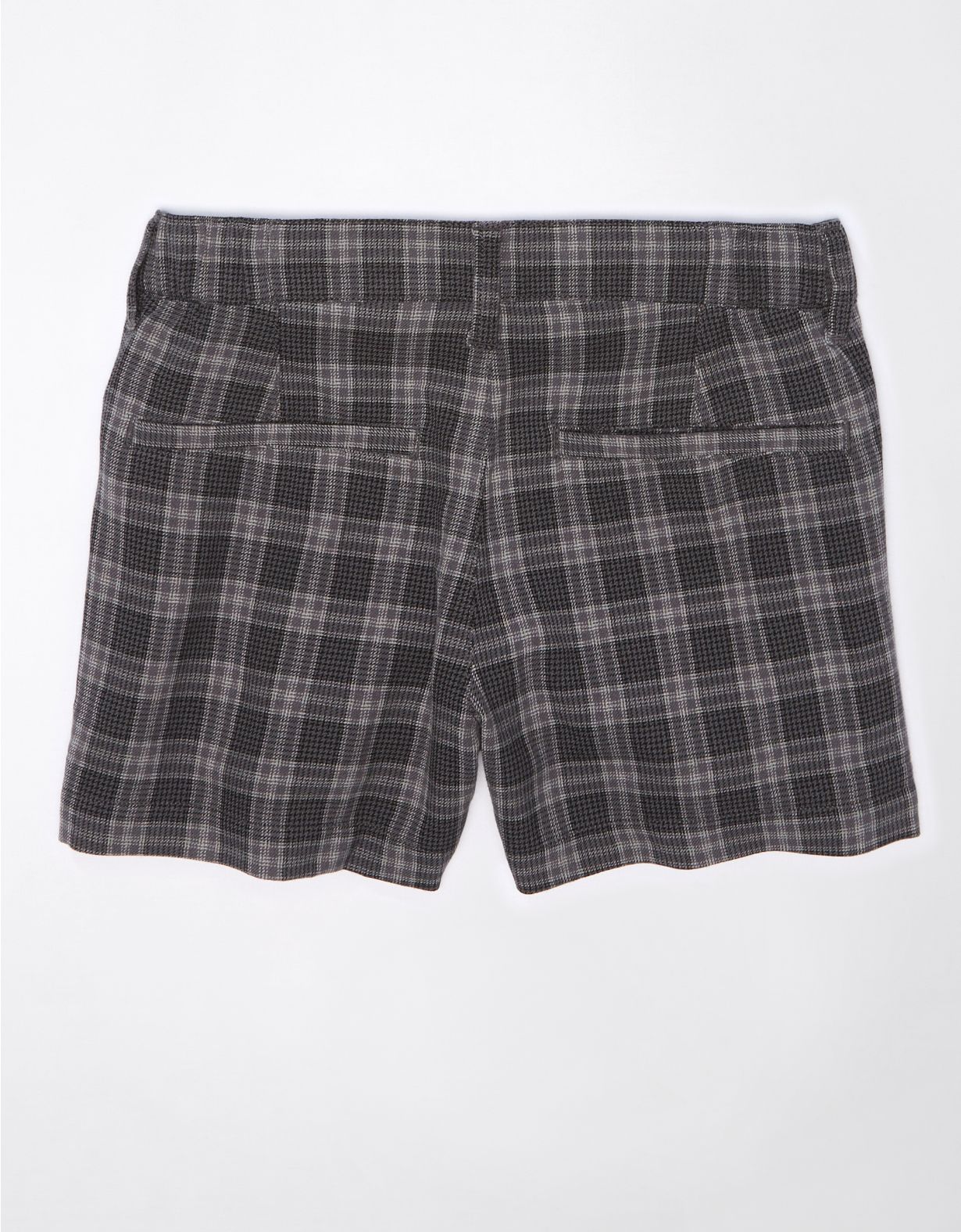 High-Waisted Plaid Baggy Trouser Short