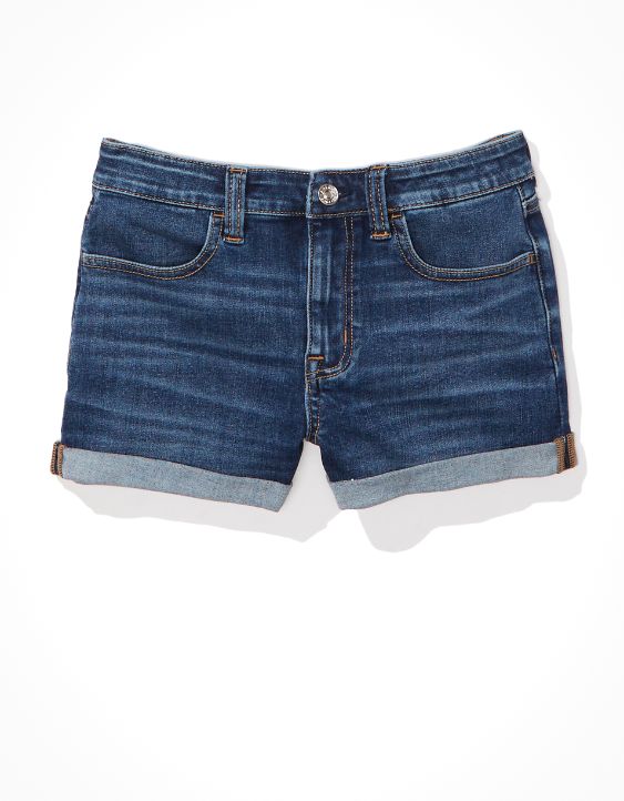 High-Waisted Denim Short Short