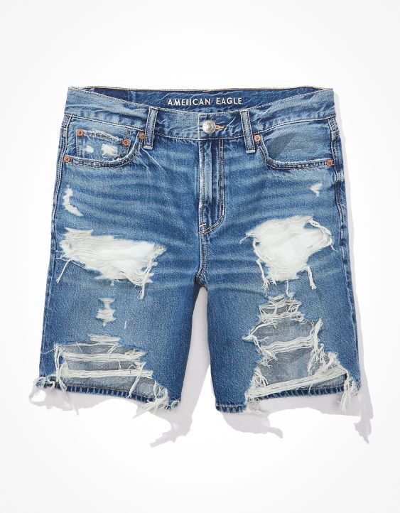 Dreamy Drape Denim Low-Rise Baggy Short
