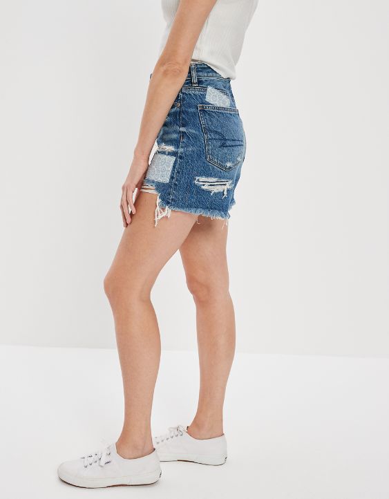 Denim Highest Waist Baggy Short