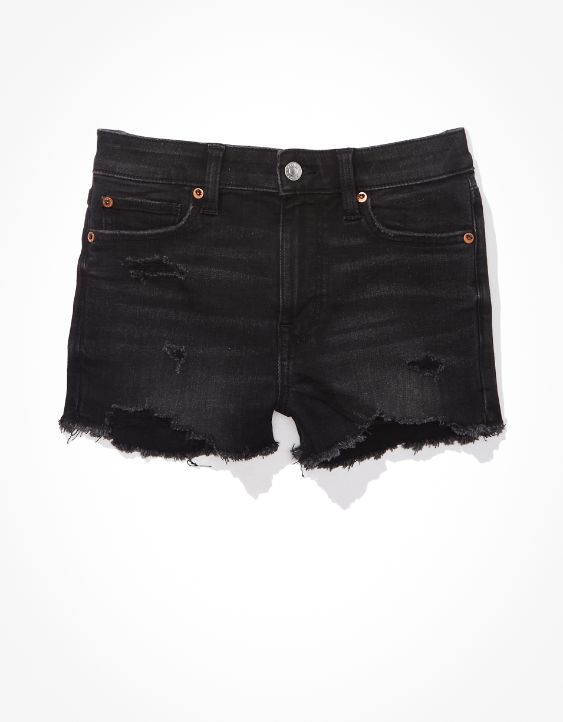 High-Waisted Denim Short Short