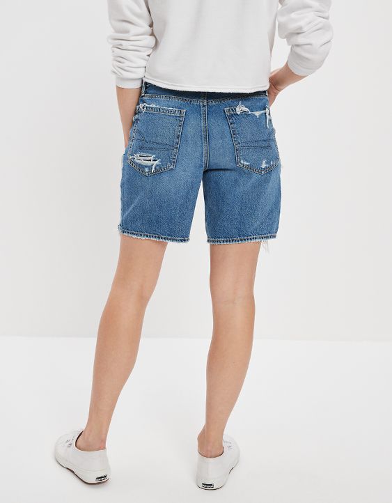 Dreamy Drape Denim Low-Rise Baggy Short