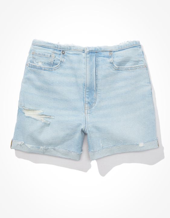 Stretch Denim Mom Short
