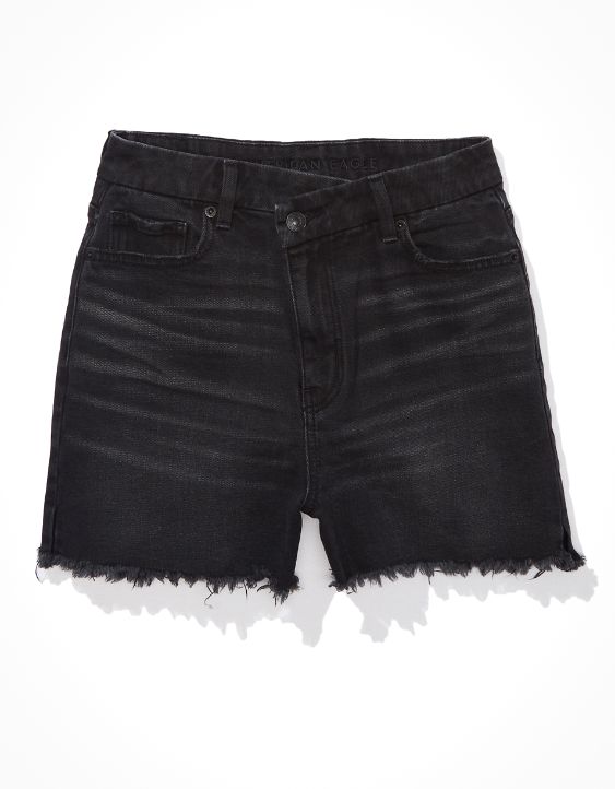 Stretch Curvy Denim Mom Shorts