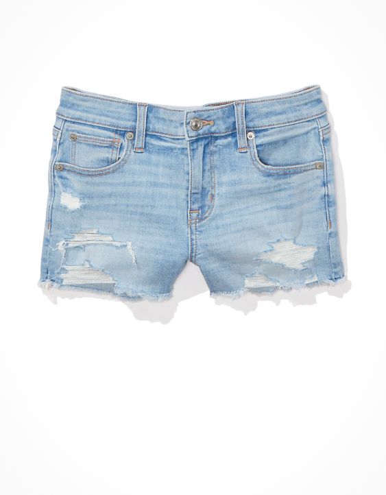 Low-Rise Denim Short Short