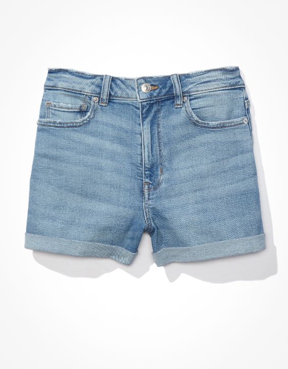 Stretch Denim Mom Short