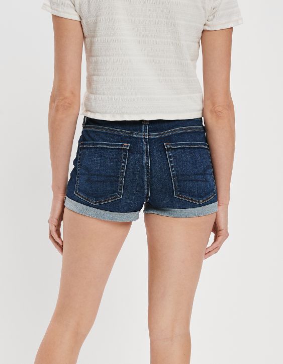 High-Waisted Denim Short Short