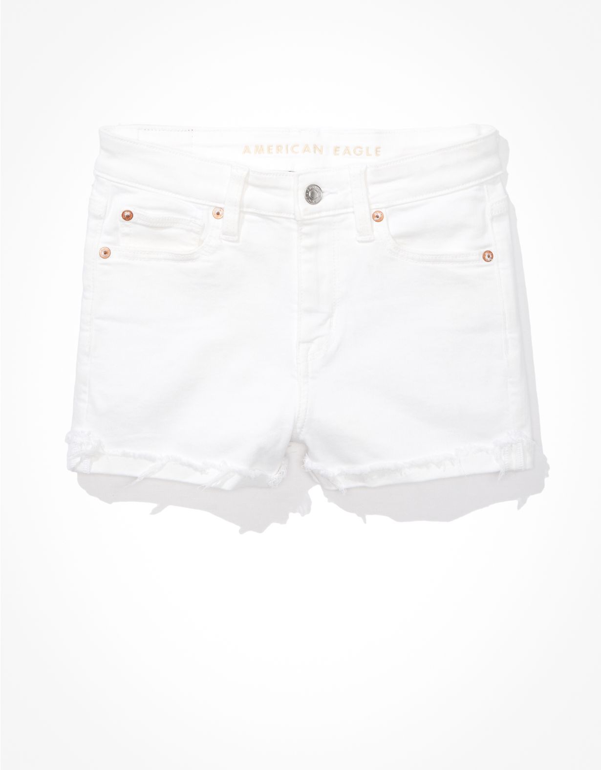High V-Rise Denim Short Short