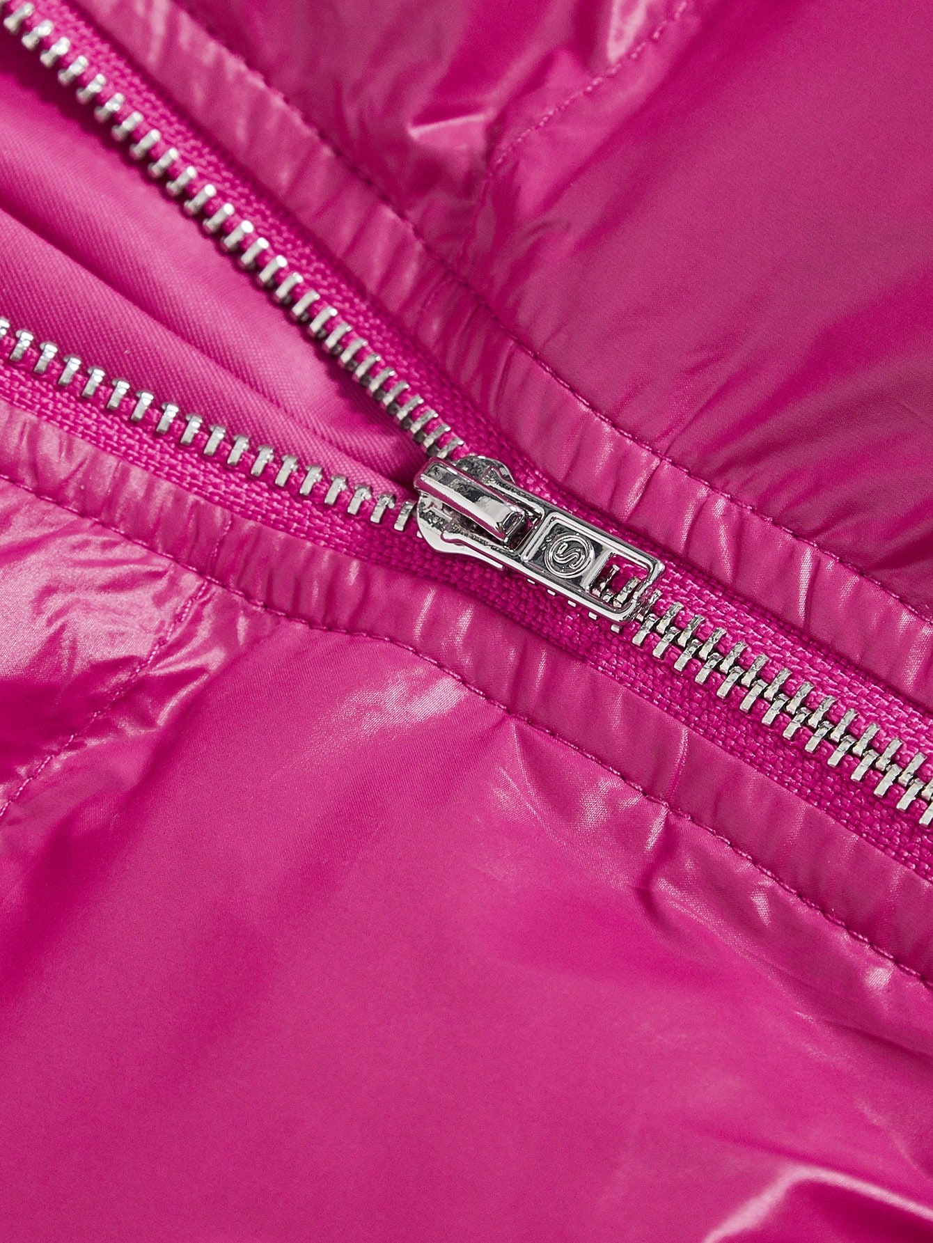 Halloween Zip Up Crop Puffer Coat