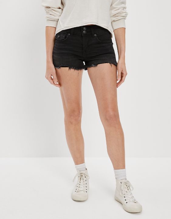 Low-Rise Denim Short Short