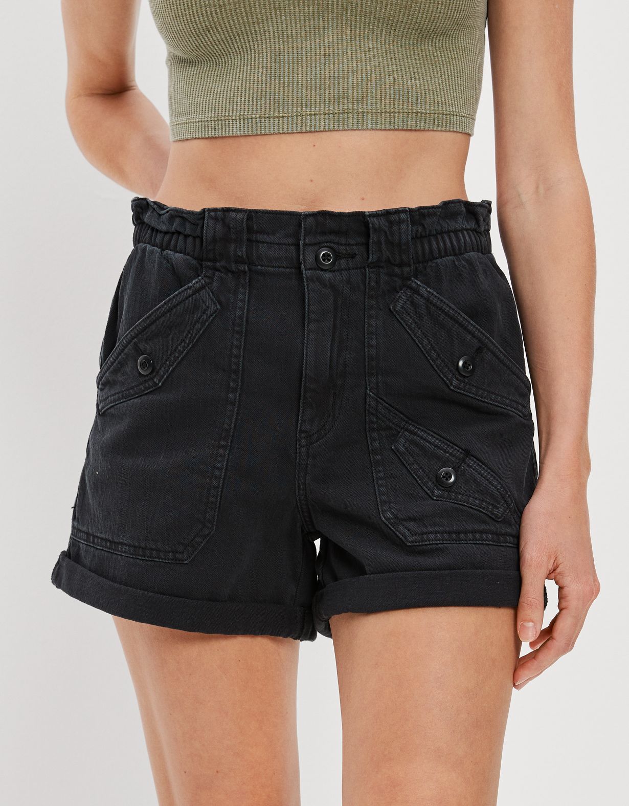 Drape Denim Highest Waist Short
