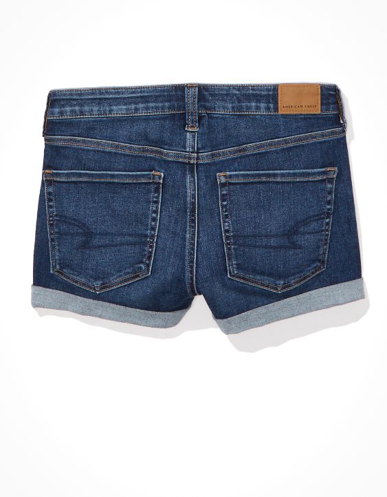 High-Waisted Denim Short Short