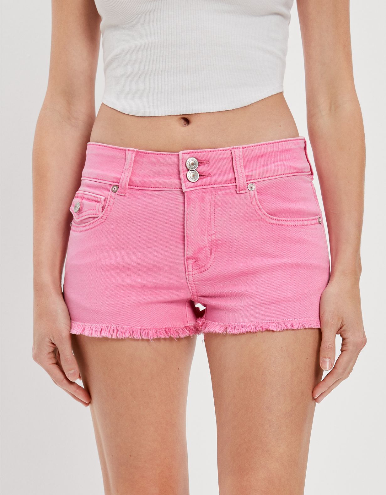 Twill Low-Rise Short Short