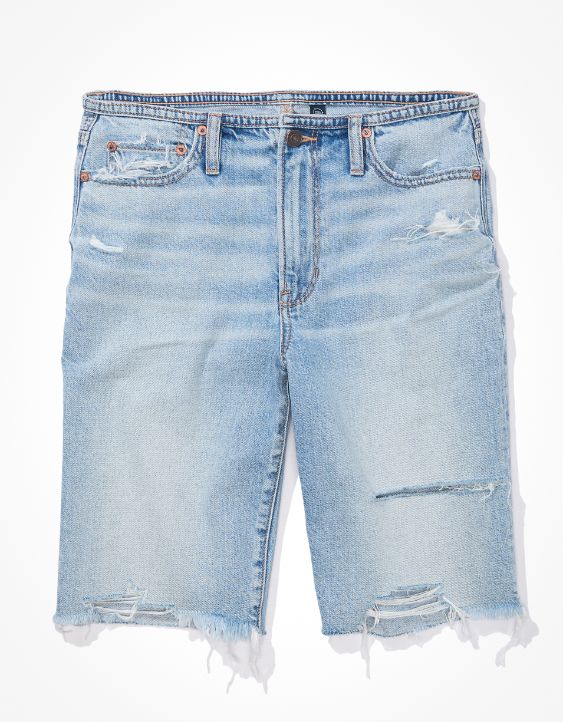Denim Low-Rise Baggy Short