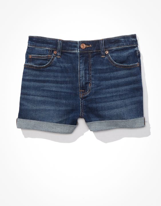 Super High-Waisted Denim Short Short